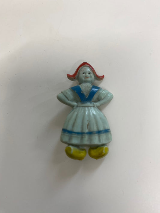 Fabulous vintage art deco celluloid lady Brooch One size Multicolored DC433