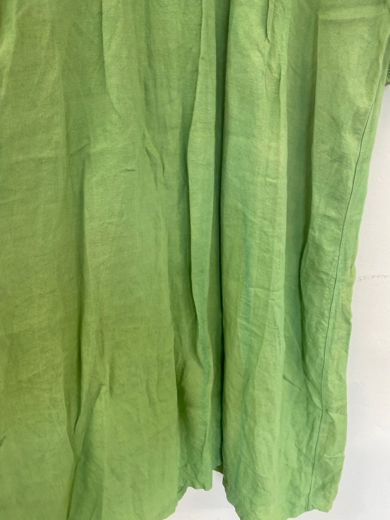 Boho Chic Unbranded Green Broderie Loose Fit Maxi Dress UK16 DC433
