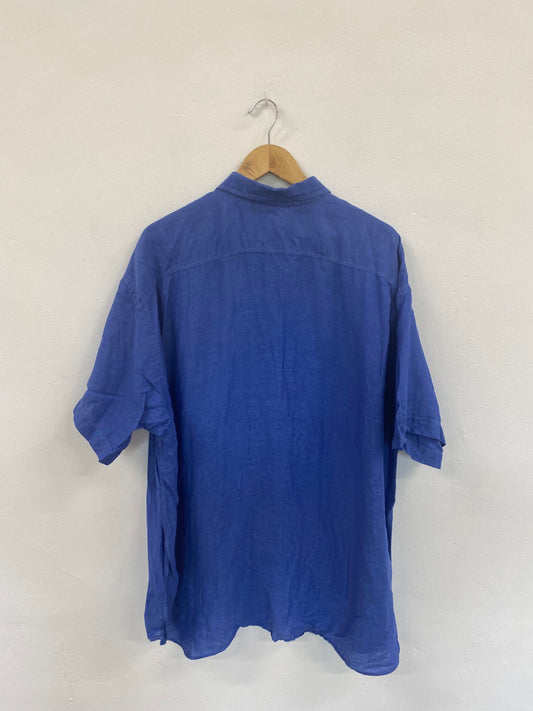 Fabulous Harryland Blue Linen Oversize Shirt UK XXL DC433