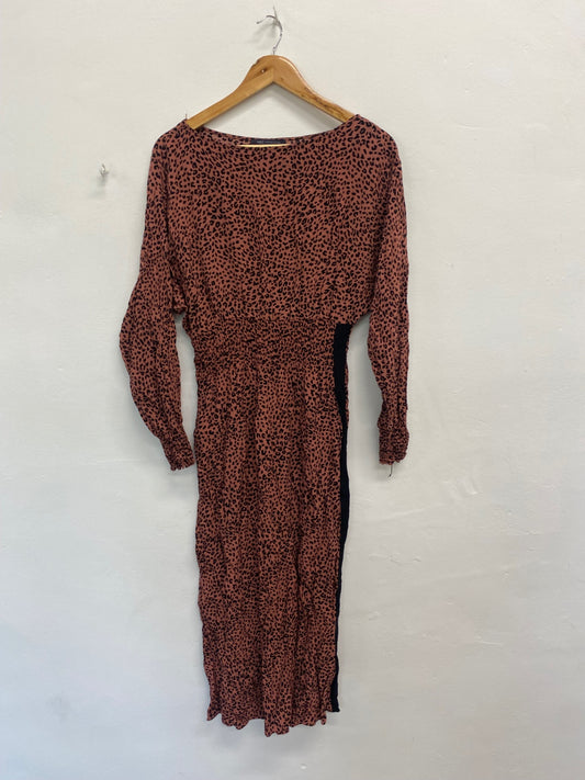 Fabulous Marks & Spencer Dress UK10 Mauve leopard SC007