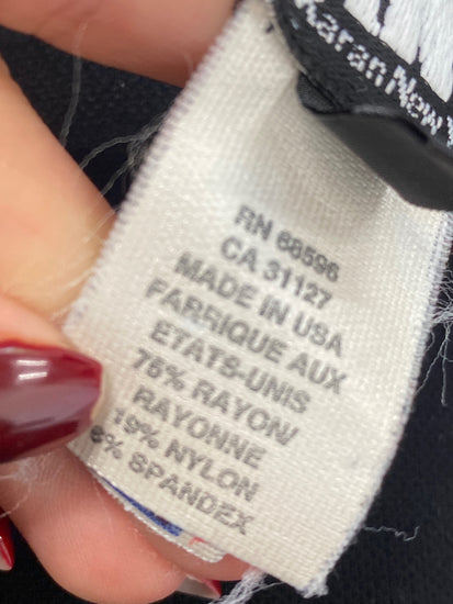 Fabulous DKNY Midi Skirt Uk14 Black split hem y2k DC433