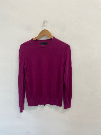 Fabulous M&S Sweater UK12 Magenta wool jumper DC433