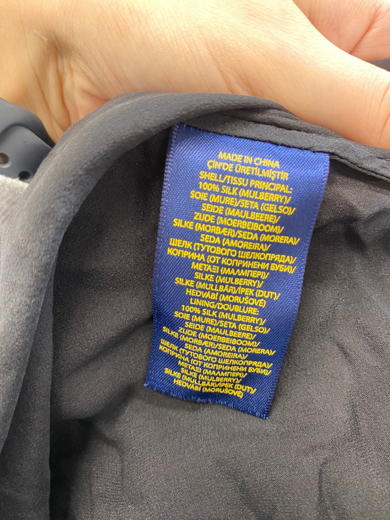 Fabulous Polo Ralph Lauren Top UK S Black floaty silk AF001