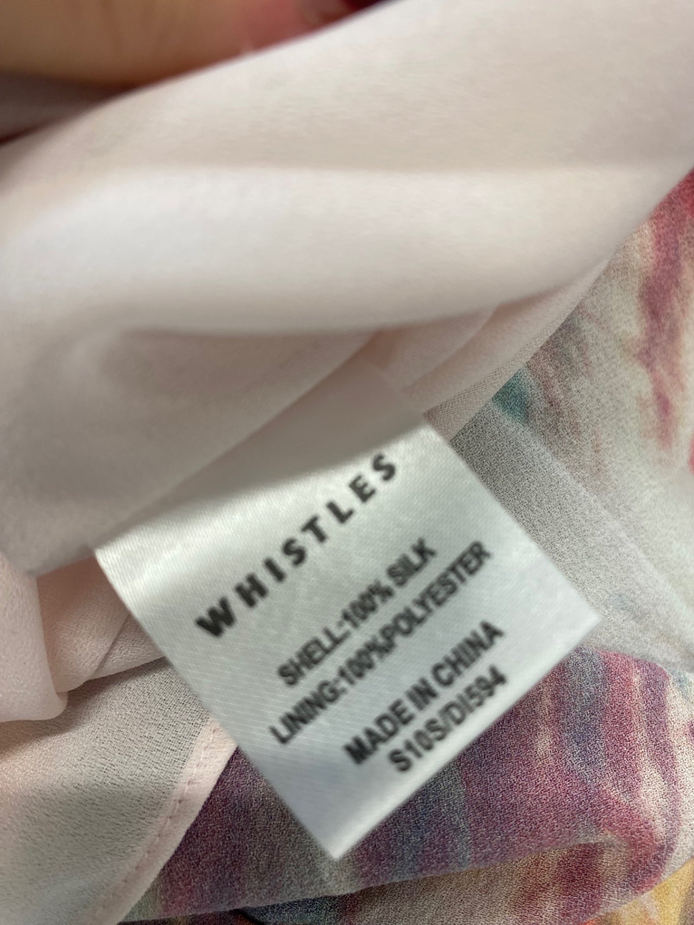 Fabulous Whistles Dress UK 8 Multicolor floral pink silk AF001