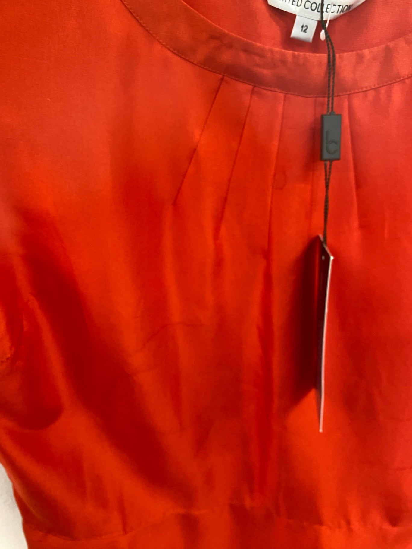 Fabulous M&S Red Silk Mini Dress UK12 AF001