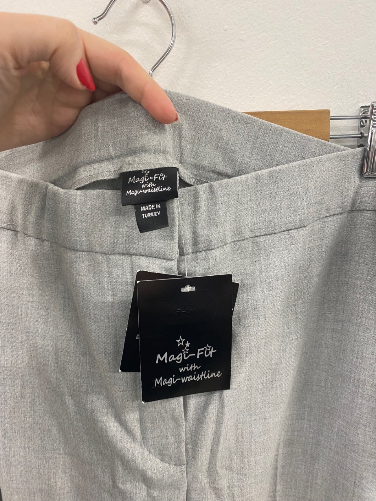 Fabulous Magi-Fit Grey Straight Cut Trousers UK24 SB001