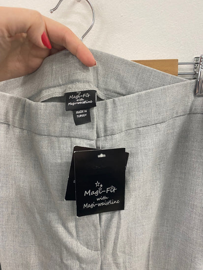 Fabulous Magi-Fit Grey Straight Cut Trousers UK24 SB001