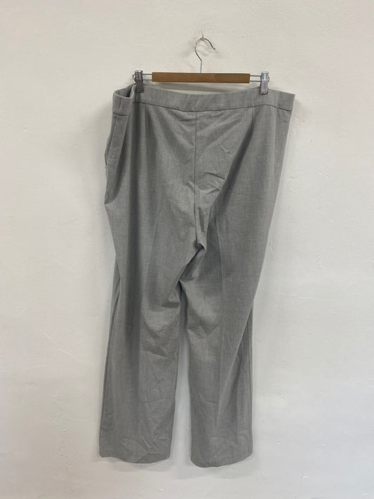 Fabulous Magi-Fit Grey Straight Cut Trousers UK24 SB001