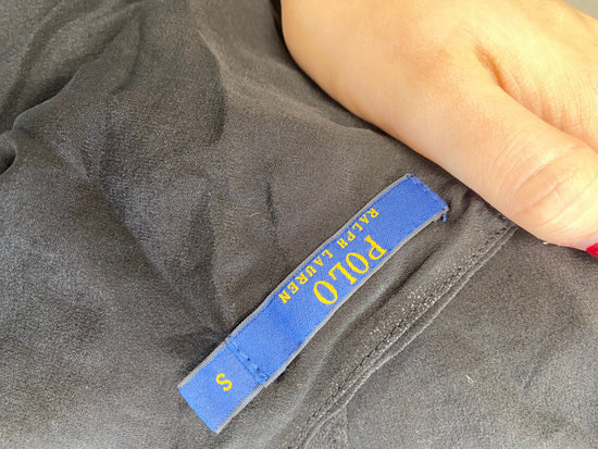 Fabulous Polo Ralph Lauren Top UK S Black floaty silk AF001