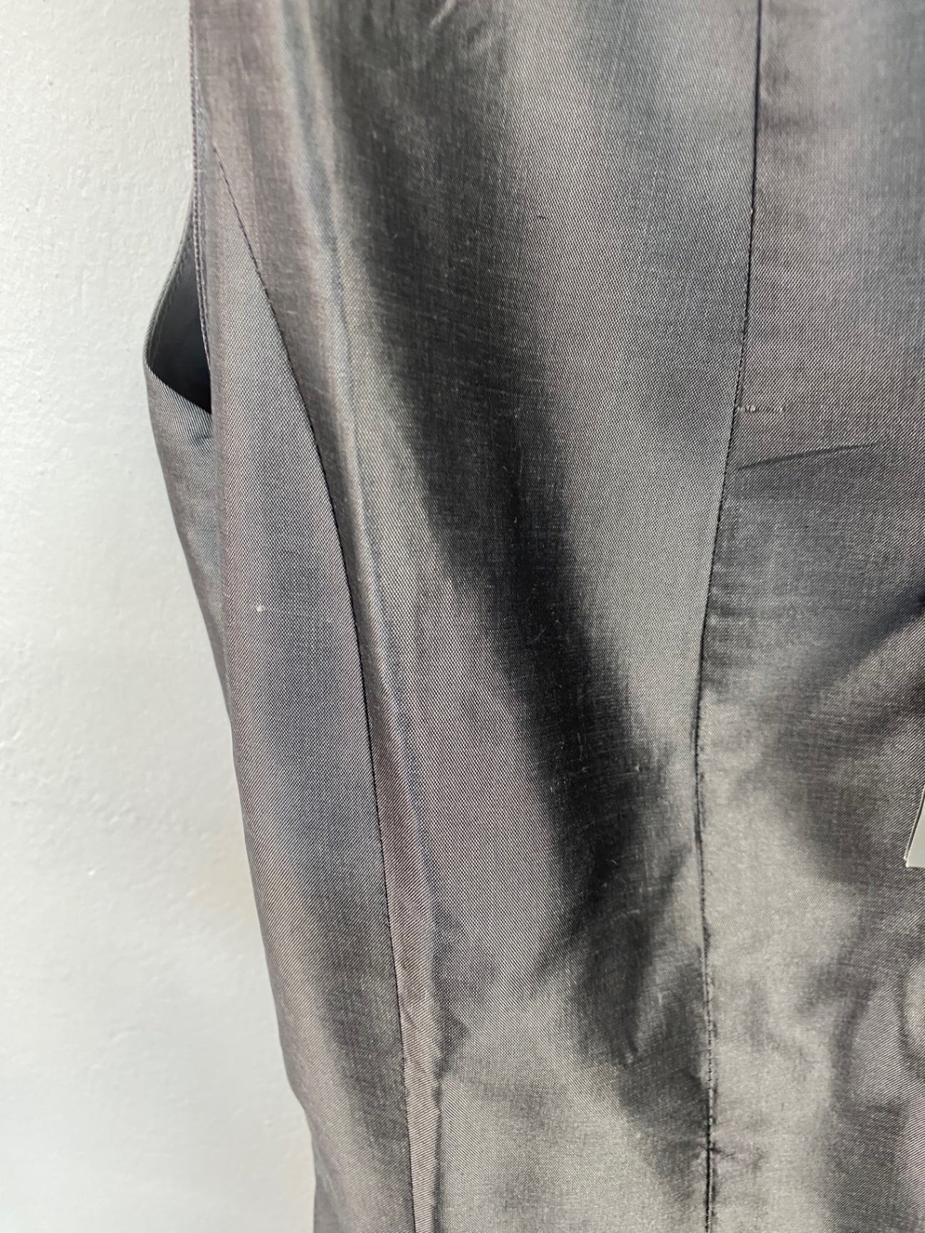 Fabulous Austin Reed Silk Silver Midi Dress UK10 AF001