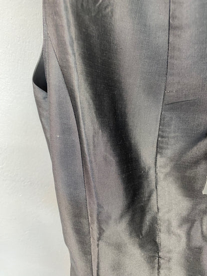 Fabulous Austin Reed Silk Silver Midi Dress UK10 AF001