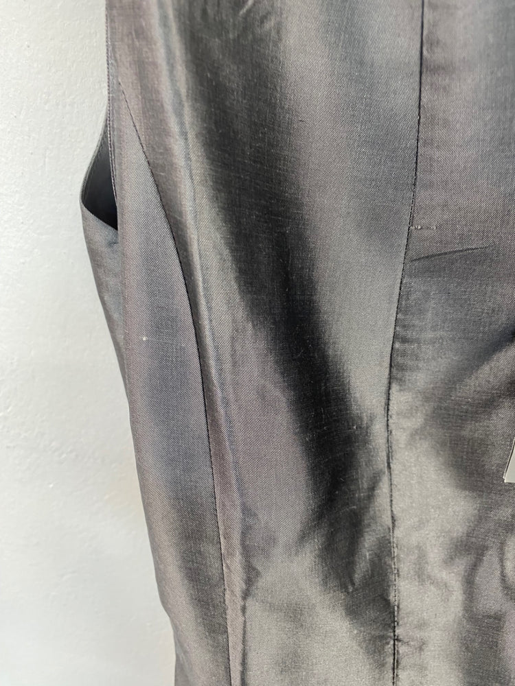 Fabulous Austin Reed Silk Silver Midi Dress UK10 AF001