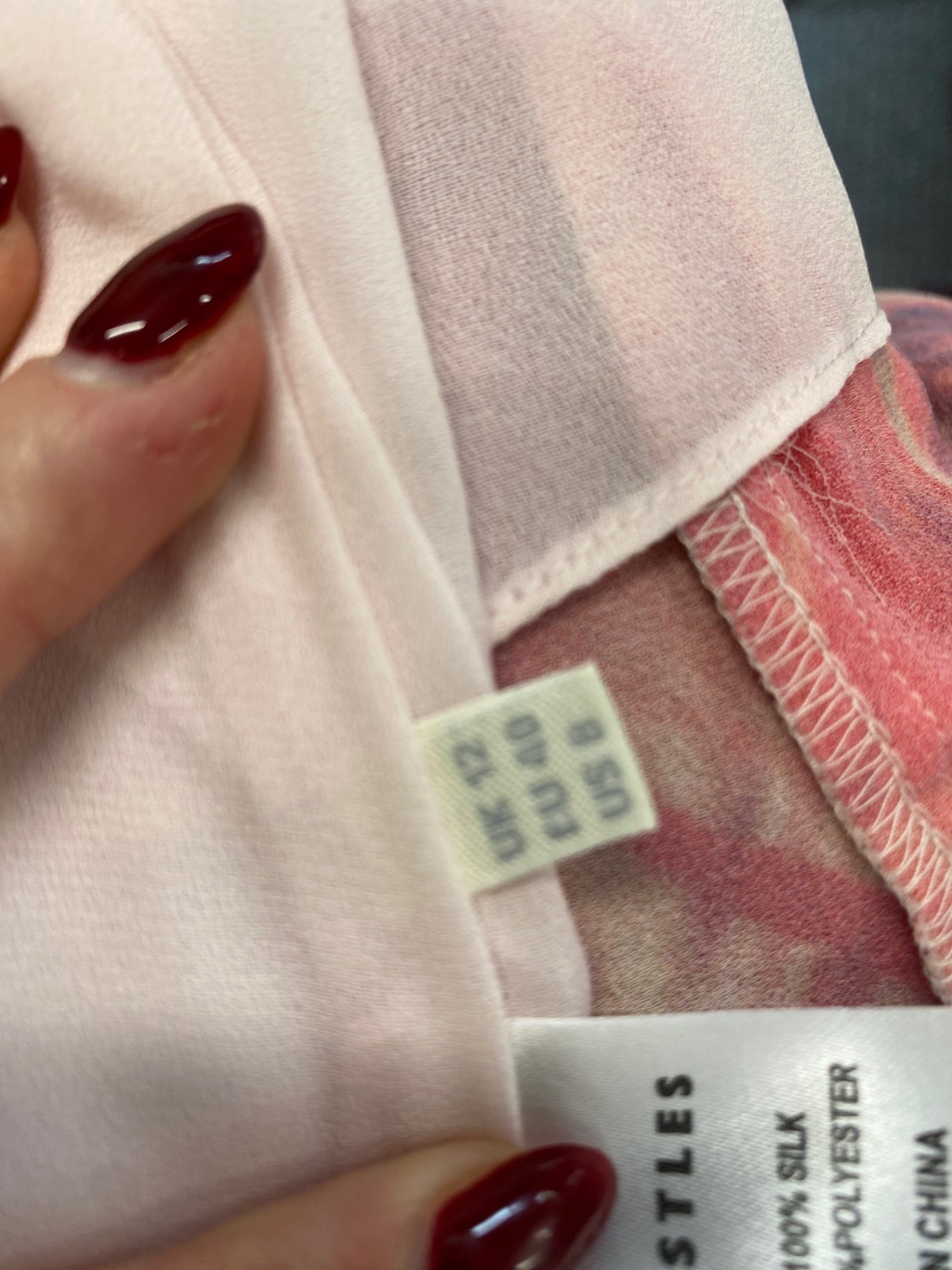 Fabulous Whistles Dress UK 8 Multicolor floral pink silk AF001