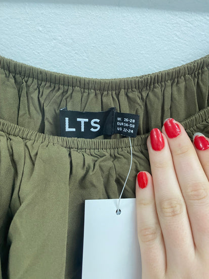 Boho Chic LTS Olive Green Bardot Maxi Dress UK26-28 SB001