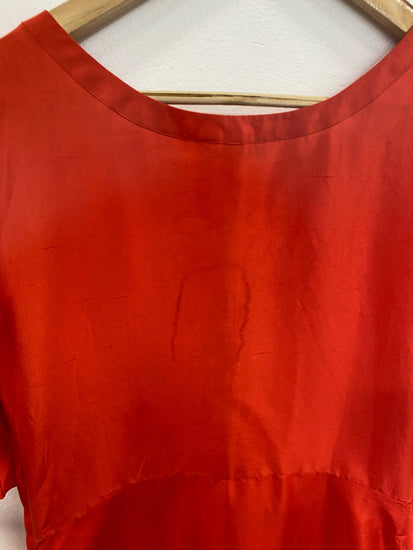 Fabulous M&S Red Silk Mini Dress UK12 AF001