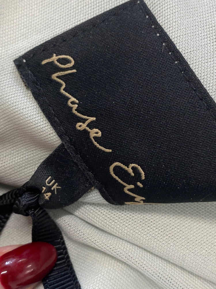 Fabulous Phase Eight Dress Uk14 duck egg floral wedding guest HK001