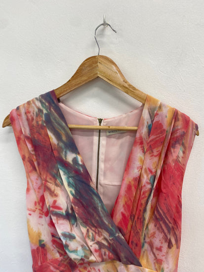 Fabulous Whistles Dress UK 8 Multicolor floral pink silk AF001