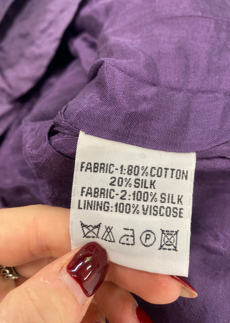 Fabulous REISS Skirt Uk 10 Purple tiered ruffle CD434