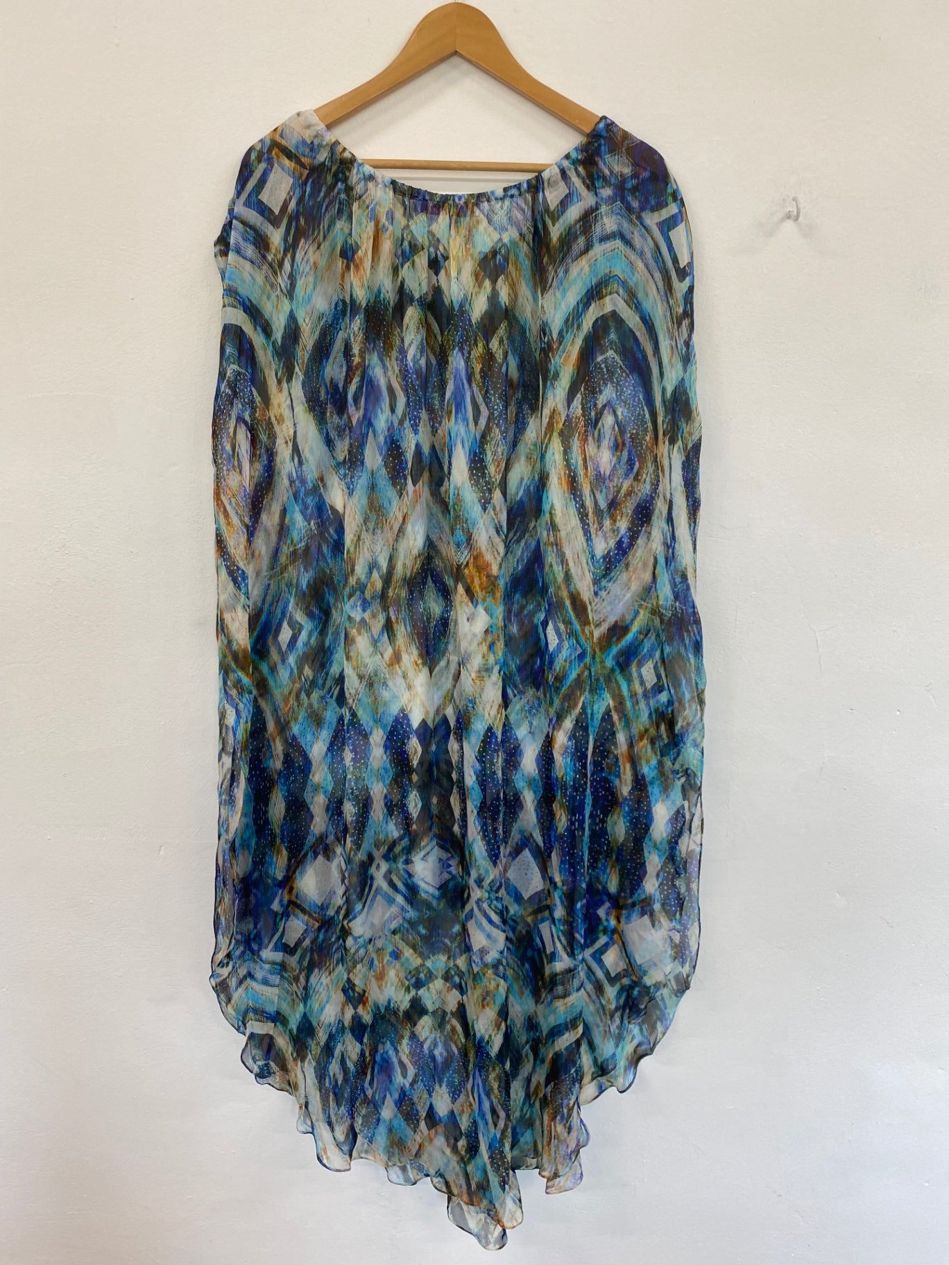 Boho Les Neo Bourgeoises Artsy Kaftan Sheer Maxi Dress One Size NR001