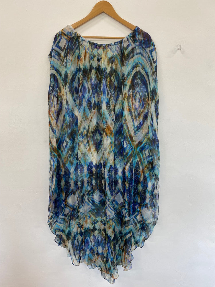 Boho Les Neo Bourgeoises Artsy Kaftan Sheer Maxi Dress One Size NR001