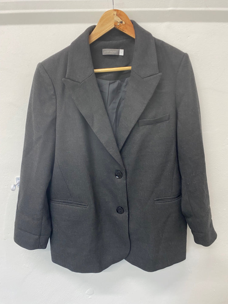 Fabulous Mint Velvet oversized Blazer UkL Dark Grey LB010