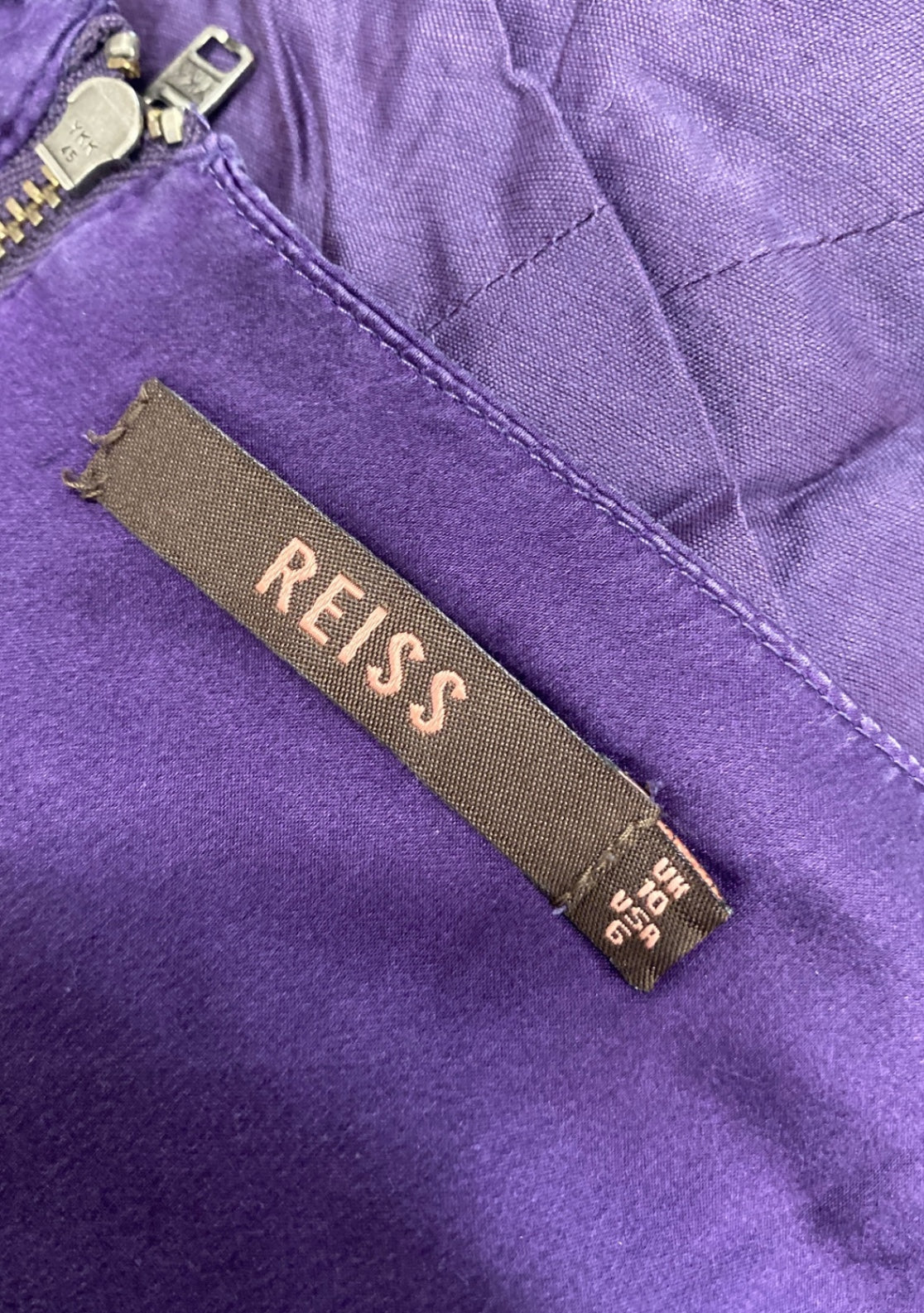 Fabulous REISS Skirt Uk 10 Purple tiered ruffle CD434