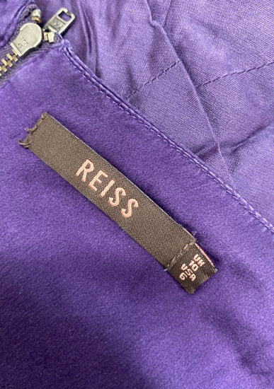 Fabulous REISS Skirt Uk 10 Purple tiered ruffle CD434