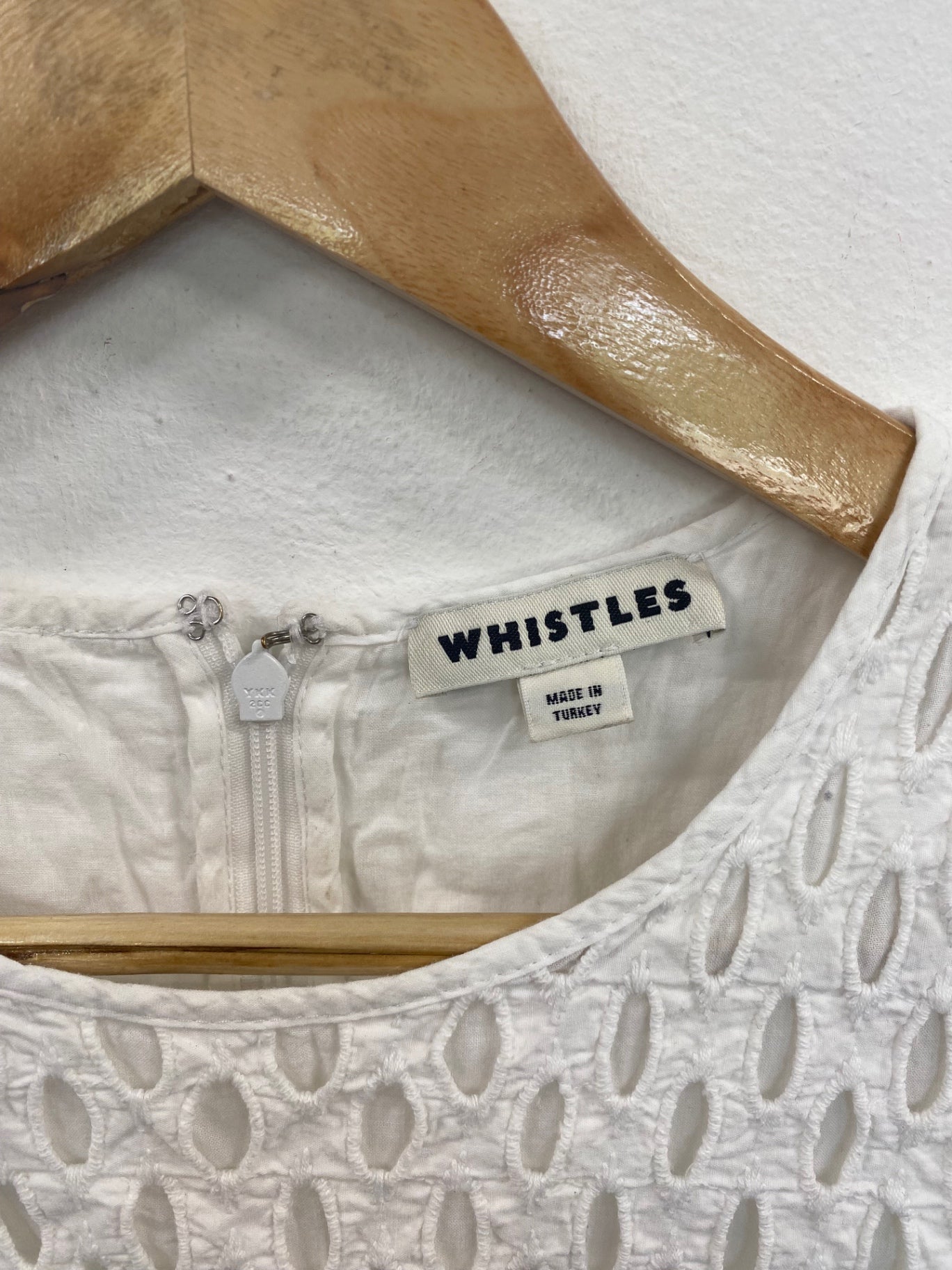 Fabulous Whistles Off-white Broderie Blouse UK12 CD434