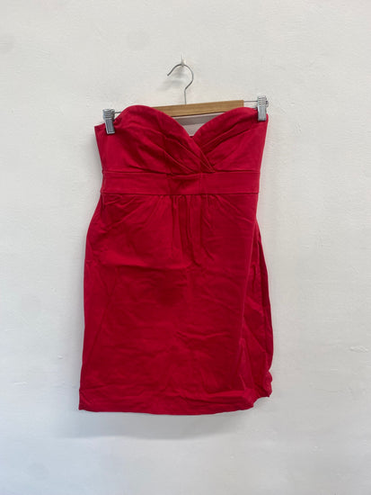 Fabulous Volcom Dress UK M Red bandeau mini y2k CD434