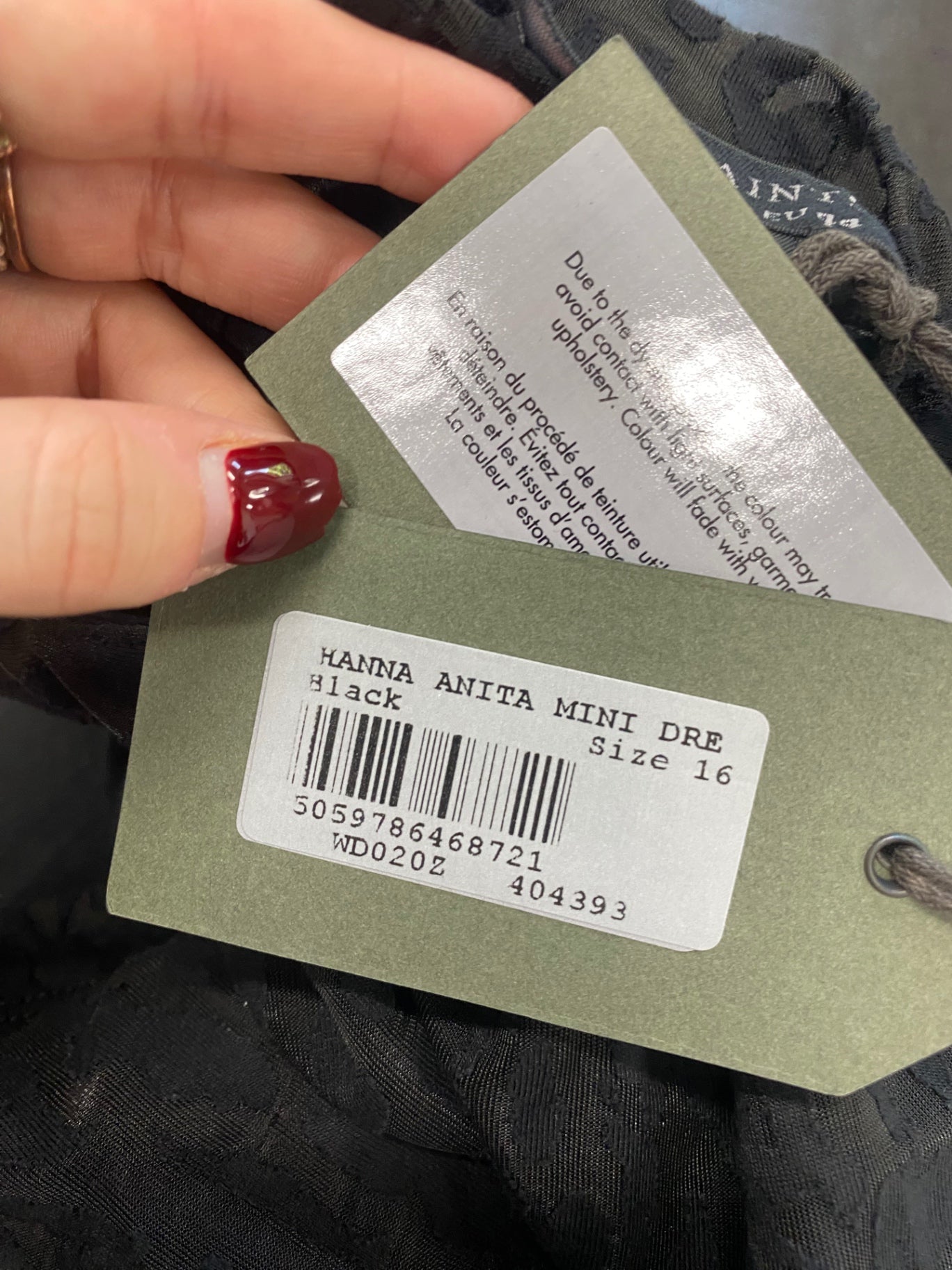 Fabulous All Saints Dress Uk16 Black semi sheer leopard LB010