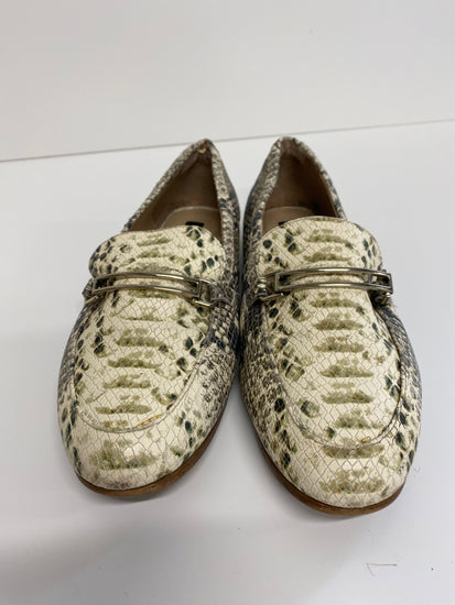 Fabulous DKNY Python Grey Green Loafers UK5 embossed leather NR001