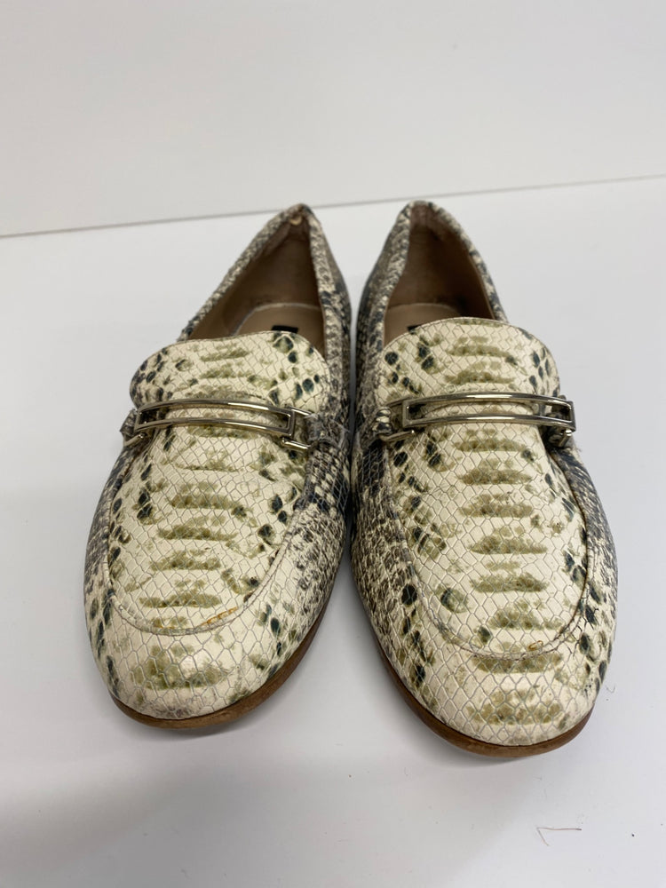 Fabulous DKNY Python Grey Green Loafers UK5 embossed leather NR001