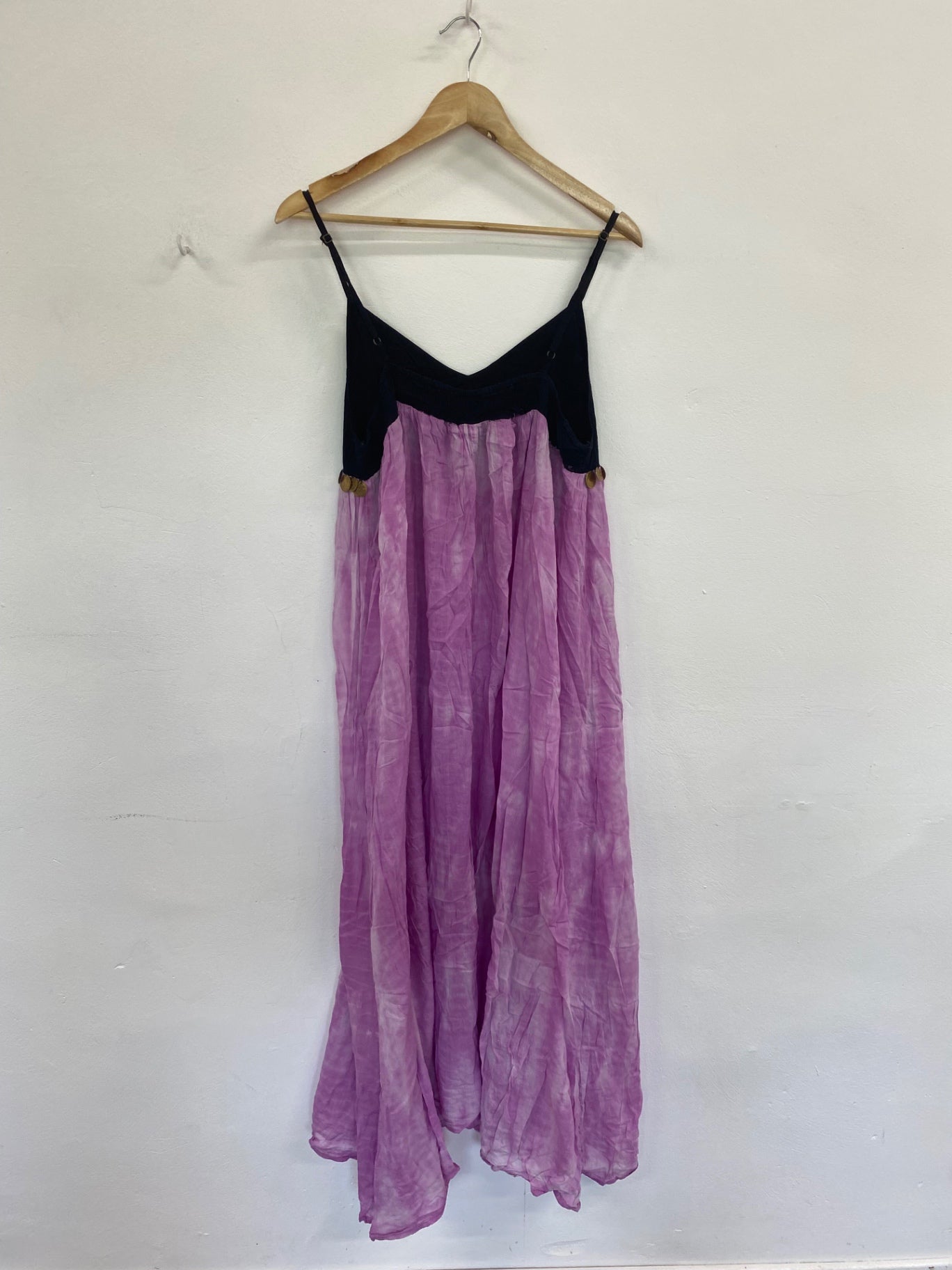 Boho Chic River Island Black & Pink Maxi Dress UK M CD434