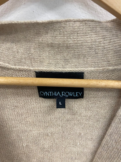 Fabulous Cynthia Rowley Beige Buckle Detail Cardigan UK L ML435