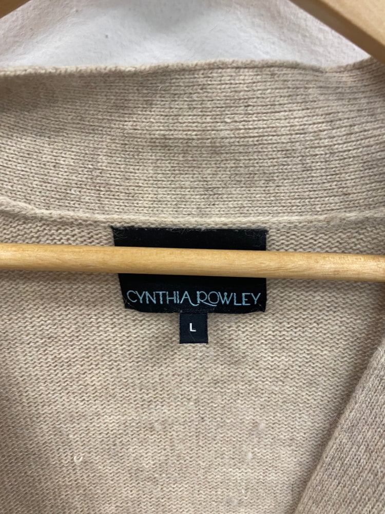 Fabulous Cynthia Rowley Beige Buckle Detail Cardigan UK L ML435