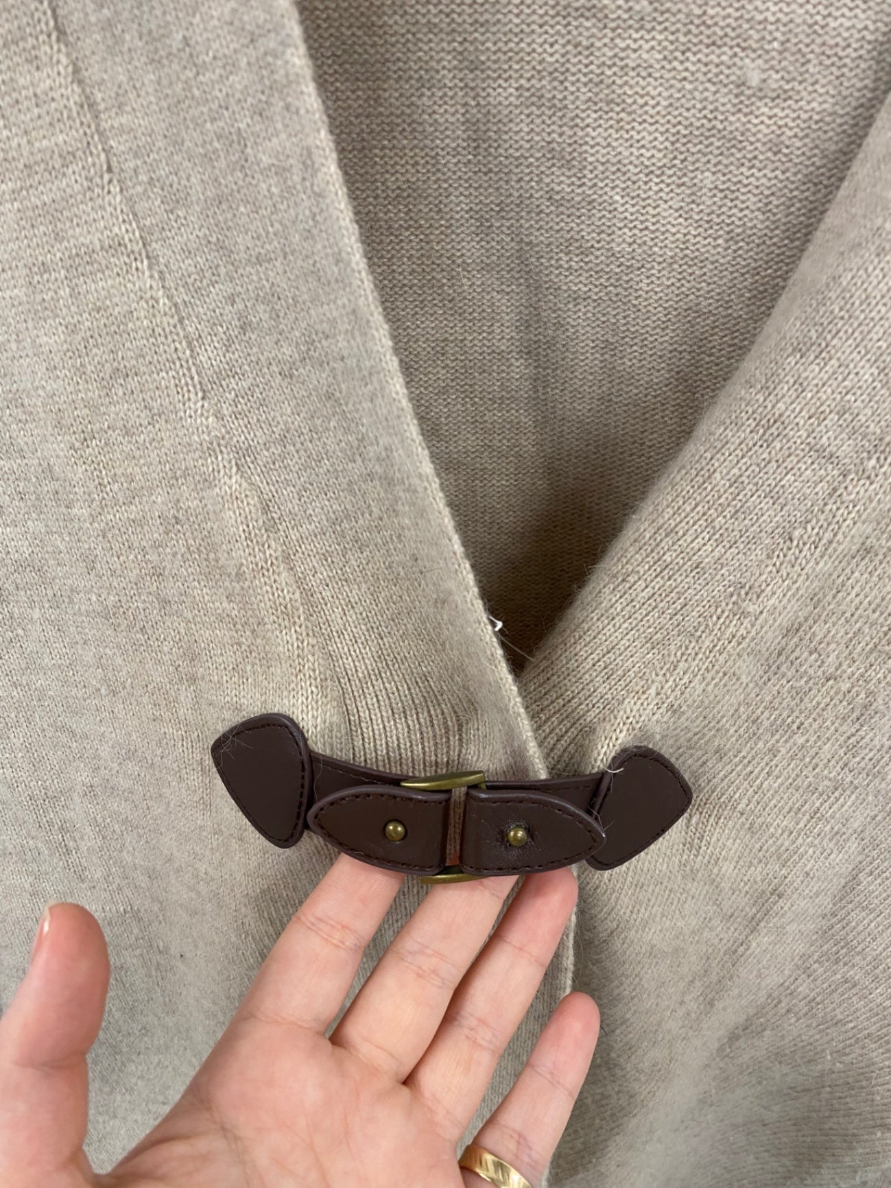 Fabulous Cynthia Rowley Beige Buckle Detail Cardigan UK L ML435