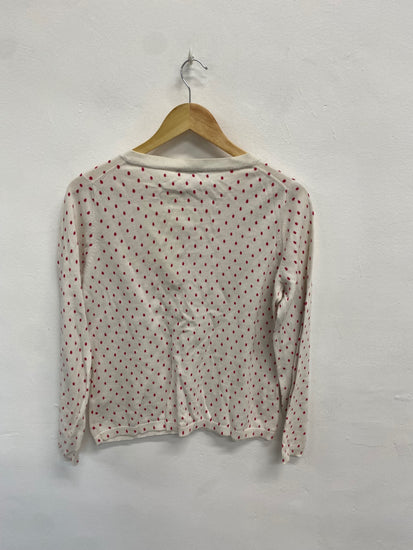 Fabulous Tommy Hilfiger Cardigan UK M Cream spotted cute ML435