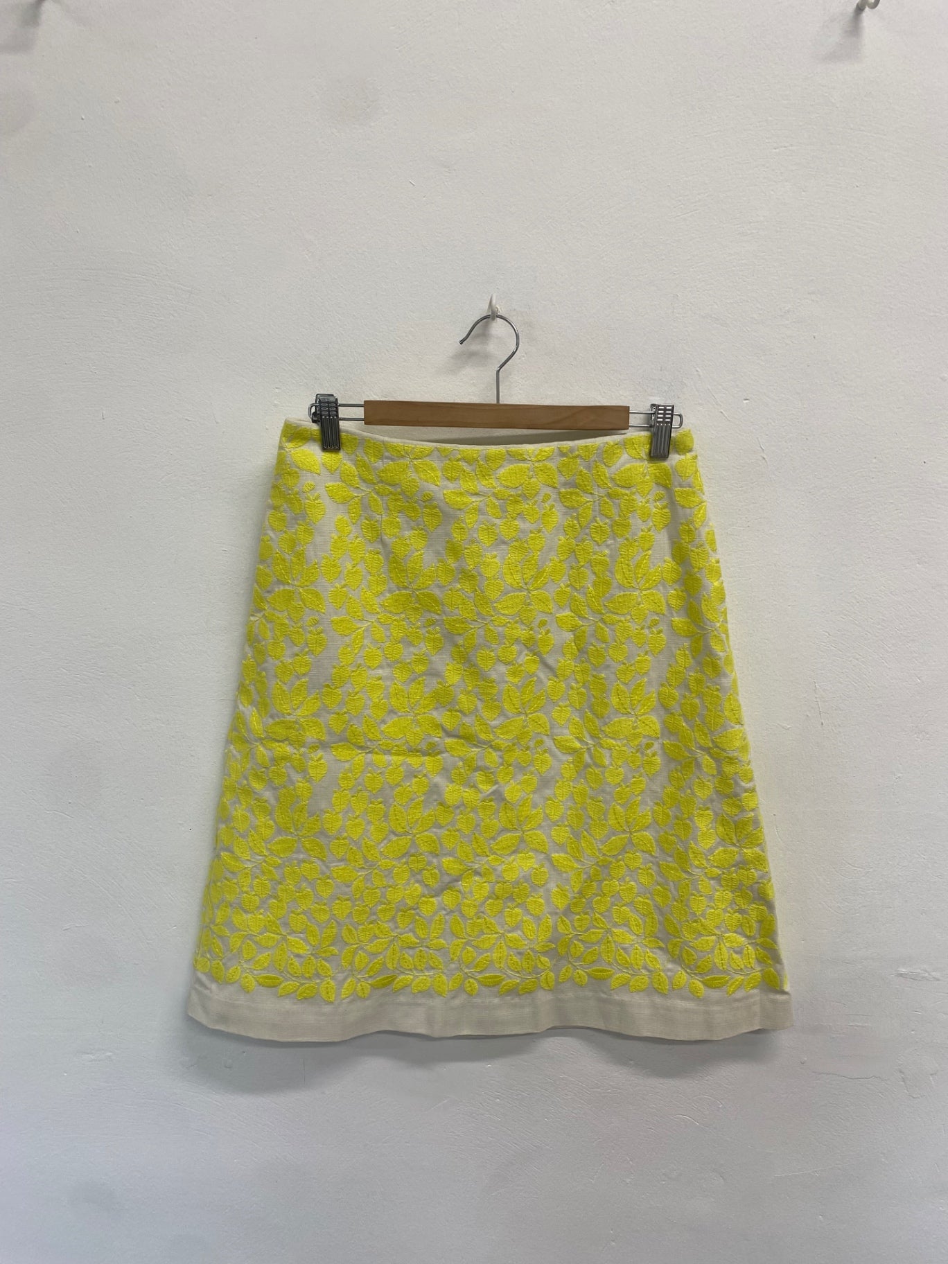 Fabulous Boden Skirt UK10 Yellow and White floral PM002