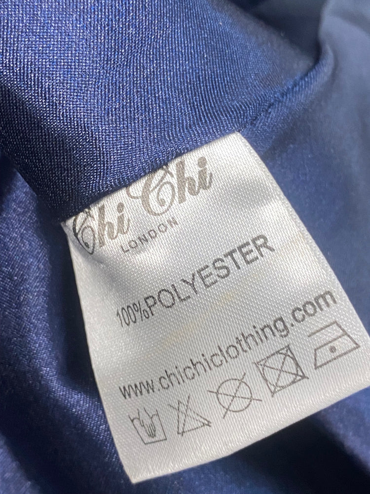 Fabulous Chi chi london Dress UK 12 Navy floral special occassion NM001