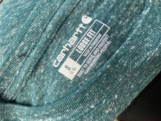 Classic carhartt T-Shirt UK S Teal loose fit PM002
