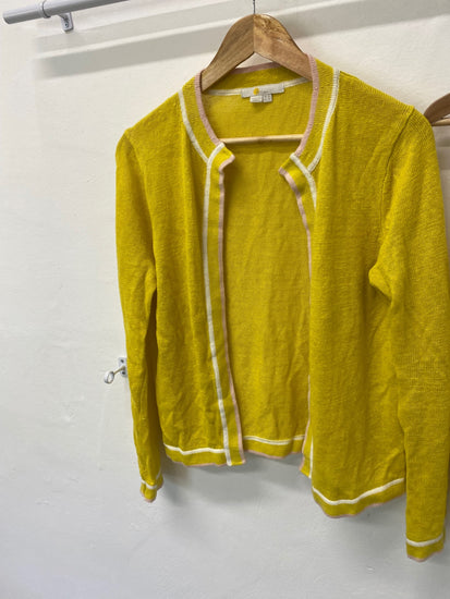 Fabulous Boden knit Linen Twin Set Uk8 Yellow & Pink Cottage core SN005