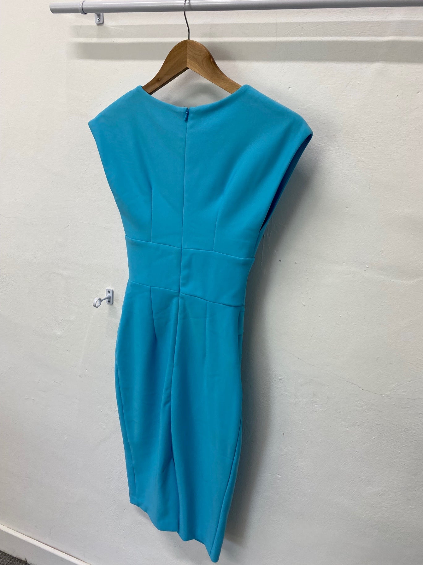 Fabulous Diva fitted party formal Dress UK S Light Blue SN005