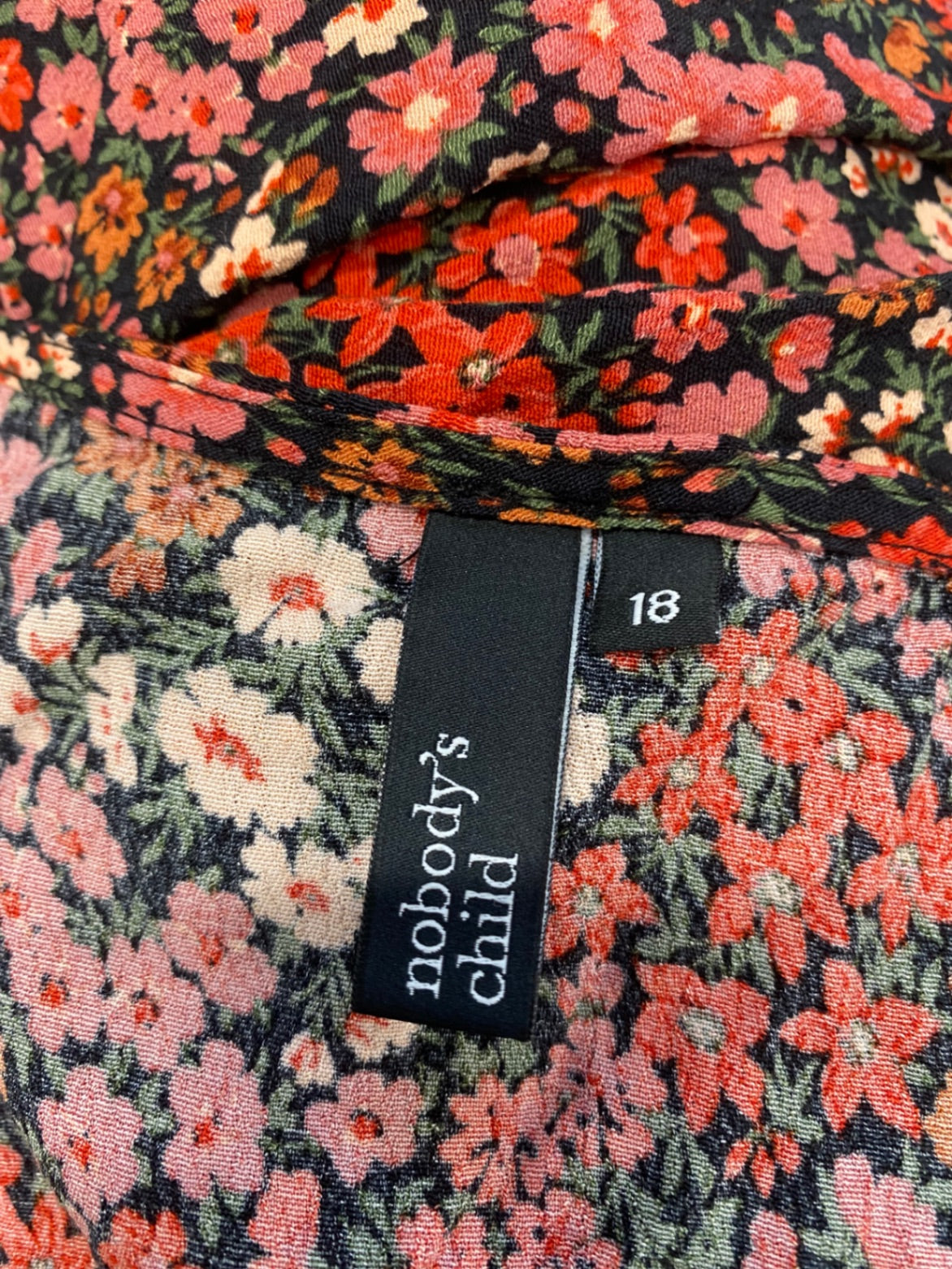 Fabulous Nobody’s child Dress UK18 Multicolor pink tie waist NKS01
