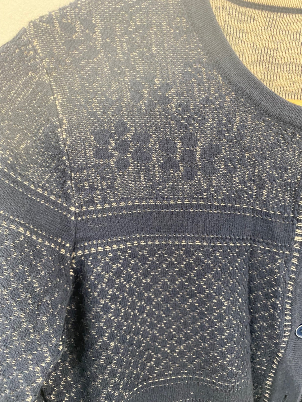 Fabulous Intimissimi Navy Floral Knit Cardigan UK S KB001