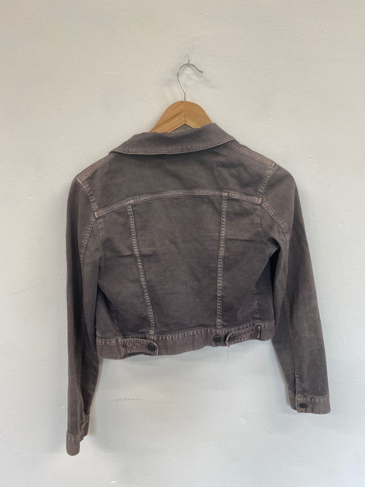 Fabulous Kookai Purple Wash Distress Look Denim Jacket UK8 KB001