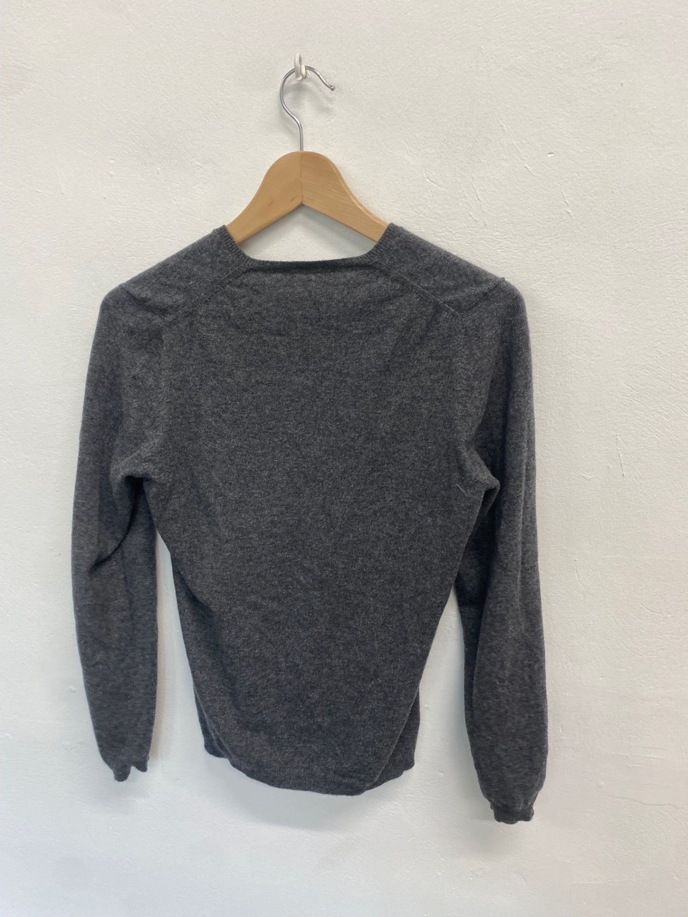 Fabulous Hawick Cashmere Sweater UK S Grey KB001