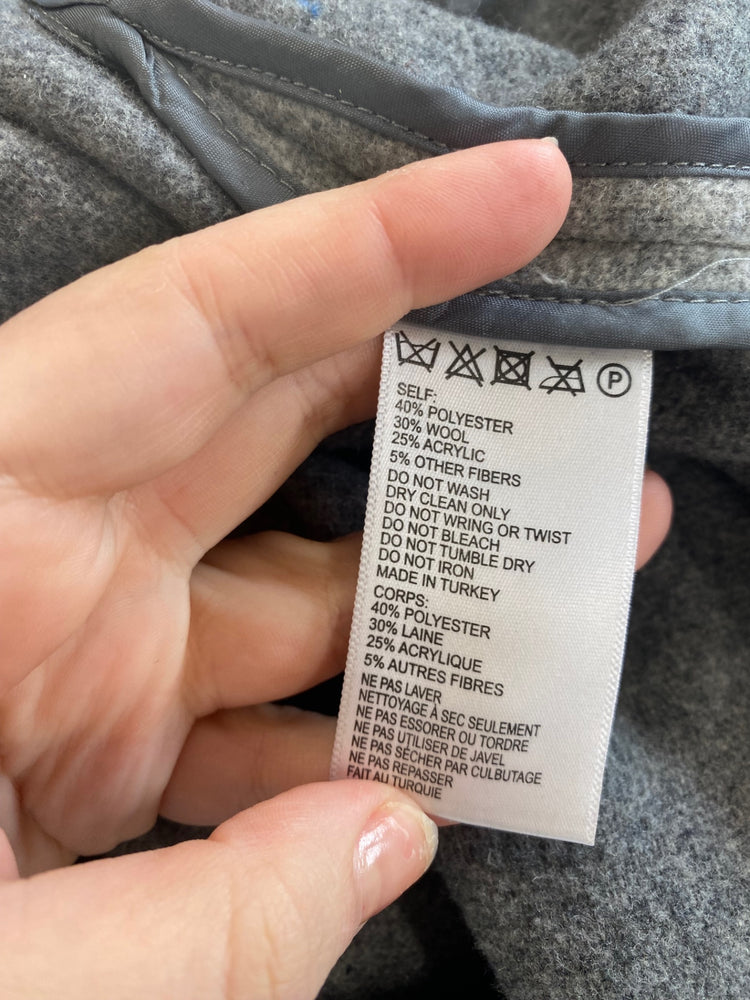 Fabulous Light Before Dark Grey Overcoat UK XS KB001