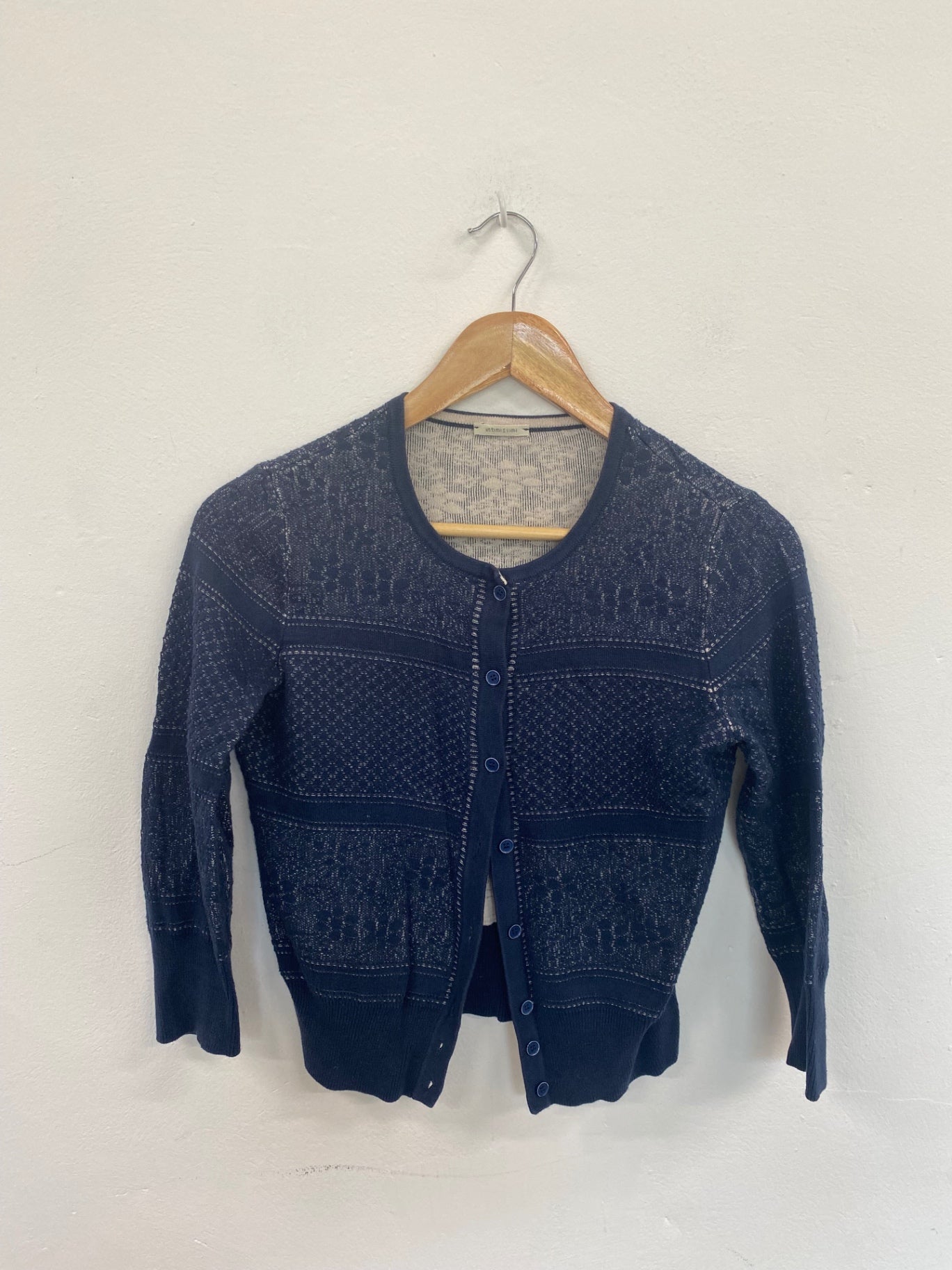 Fabulous Intimissimi Navy Floral Knit Cardigan UK S KB001