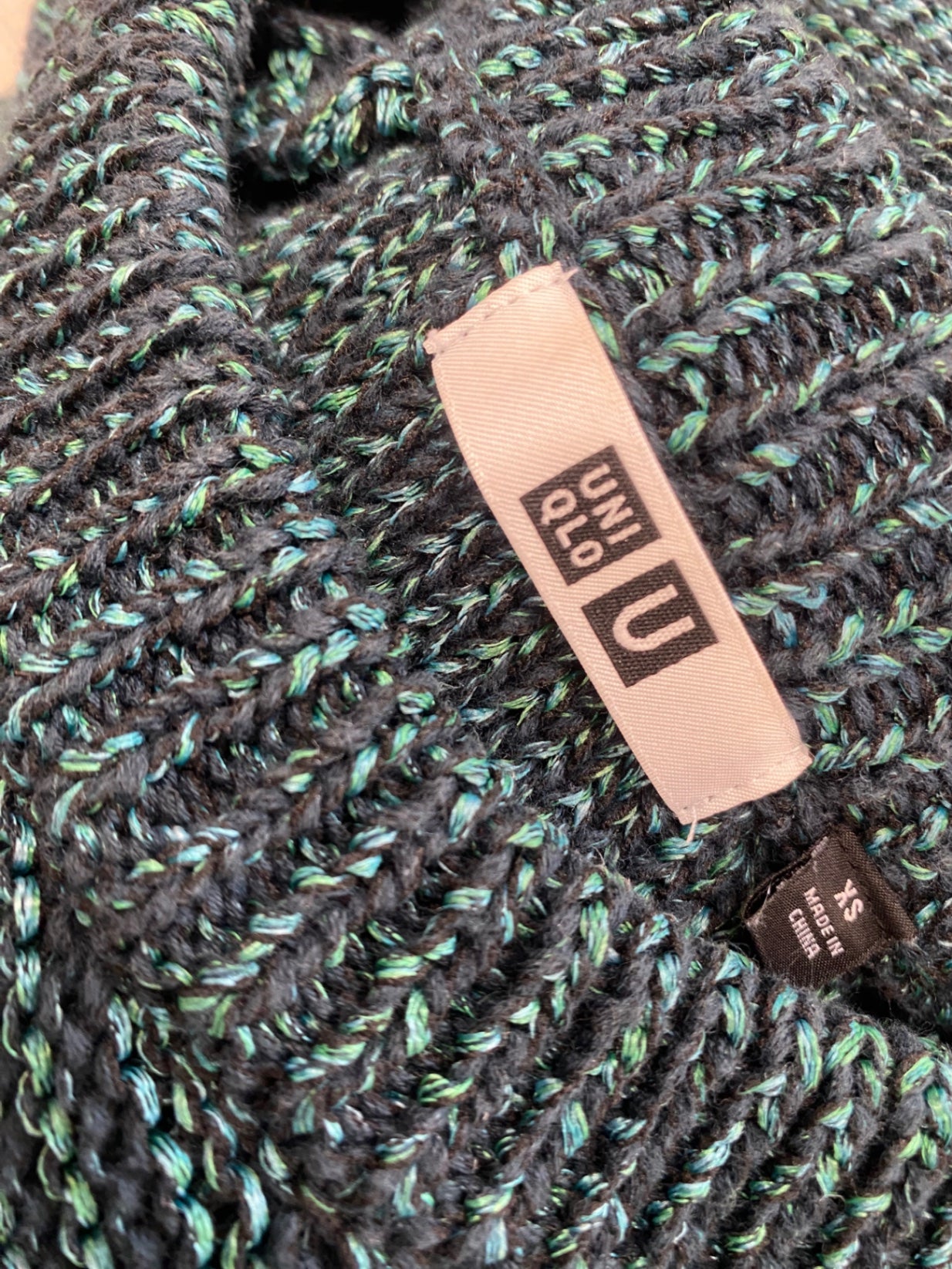 Fabulous Uniqlo U Sweater knit UK XS Dark Green KB001