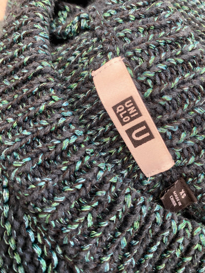 Fabulous Uniqlo U Sweater knit UK XS Dark Green KB001